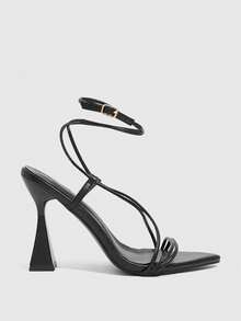 CUCCOO SZL Casual Minimalist Versatile Pointed Toe Buckle Closure Women Heeled Sandals Valentine's Day