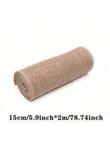 2M/78.74inch Natural Jute Ribbon Fabric Burlap DIY Gift Wrapping Jute Tablecloth Home Crafts Wedding Party Handwork Decor Accessory - Jute - View 10