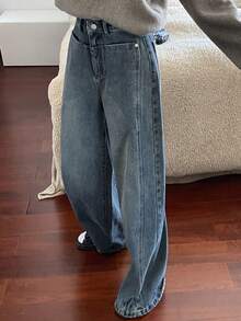 DAZY 女士水洗牛仔裤，带口袋，秋冬季 Y2K 款式