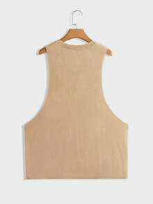 EASEVO 5pcs/Pack Plus Size Men's Casual Loose Knit Tank Top, Suitable For Summer - White - View 10