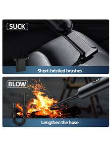 Teckwe Car Vacuum Cleaner: Car-Specific, High Suction, Wireless Handheld, Home-Usable, Compact & Mini, Blowing & Suction 2-In-1 Vacuum Cleaner,Two Batteries, Each With A Capacity Of 1500 MAh - Multicolor - View 6