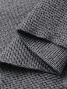 DAZY 女士休闲撞色翻领开衫，秋季款 - 灰色 - 查看 9