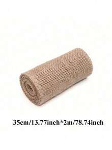 2M/78.74inch Natural Jute Ribbon Fabric Burlap DIY Gift Wrapping Jute Tablecloth Home Crafts Wedding Party Handwork Decor Accessory - Jute - View 12
