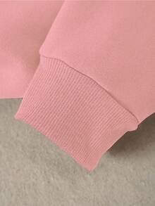 INAWLY 女士休闲套头衫，可爱时尚，百搭日常、运动装，秋冬、开学季，粉色系 - 珊瑚粉 - 查看 5