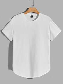 Manfinity VCAY Men's Solid Color Knitted Short Sleeve T-Shirt (3pcs/Pack), Summer