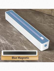 1pc 2-In-1 Kitchen Cling Film Dispenser With Cutter, Plastic Food Wrap Roll Holder - Multi-Functional Plastic Cutter For Cling Film, Baking Paper, And Foil - Essential Kitchen Organizer For Food Preservation And Storage