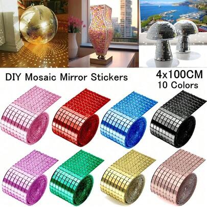 DIY Mosaic Mirror Stickers Disco Ball Wall Stickers,Self-Adhesive 3d Acrylic Wall Sticker,Creative Decoration Mirror Stickers Gifts Birthday Graduation Mirror Wall Wall Decor Room Decor Wall Mirror Mirror For Room Home Decor Bathroom Decor Living Room Decor