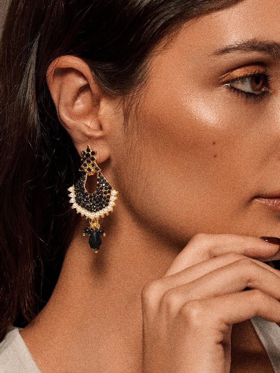 Glisma 18kWomen Dangle Earrings,Outfits,Gothic/Goth,Old Money,Fall/Autumn/Winter,For Mom/Women/Girl/Mother,Premium,Vintage,Crystals,Layered - 彩色 - 查看 1
