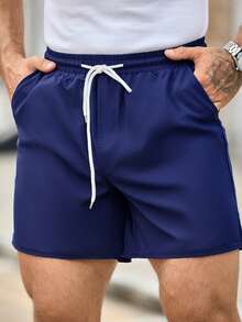 Manfinity VCAY 3pcs Pack Men's Casual Digital Print Swim Shorts, Suitable For Holiday - Multicolor - View 3