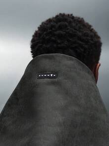 PLAYBOY X SUMWON Mens Essential Washed Effect Overhead Hoodie Pullover Regular Fit Drawstring Hooded Sweatshirt Fall Winter Casual - Black - View 5