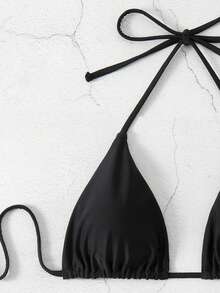 Swim Vcay V-Neck Halter Bikini Set, Two Pieces Swimwear Bathing Suit Beach Outfit Summer Vacation,Summer Beach