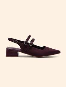 CUCCOO BASICS Damen Spitzschuh Schnallen Design Lässig Mode Ballerinas