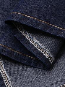 DAZY Girls Denim Top & Skirt Set