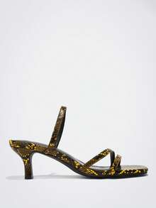 Maija Giày cao gót quai da rắn cho nữ, đa năng khi đi làm - Nhiều màu - Xem 2