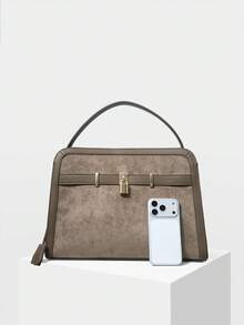 MOTF PREMIUM WOMEN'S FASHION LARGE CAPACITY TOTE HANDBAG - Coffee - View 4