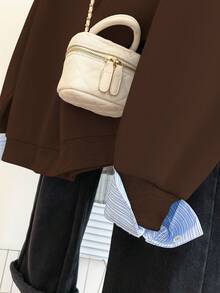 Resyla Autumn/Winter New Casual College Style Women Sweatshirt - Coffee Brown - View 8