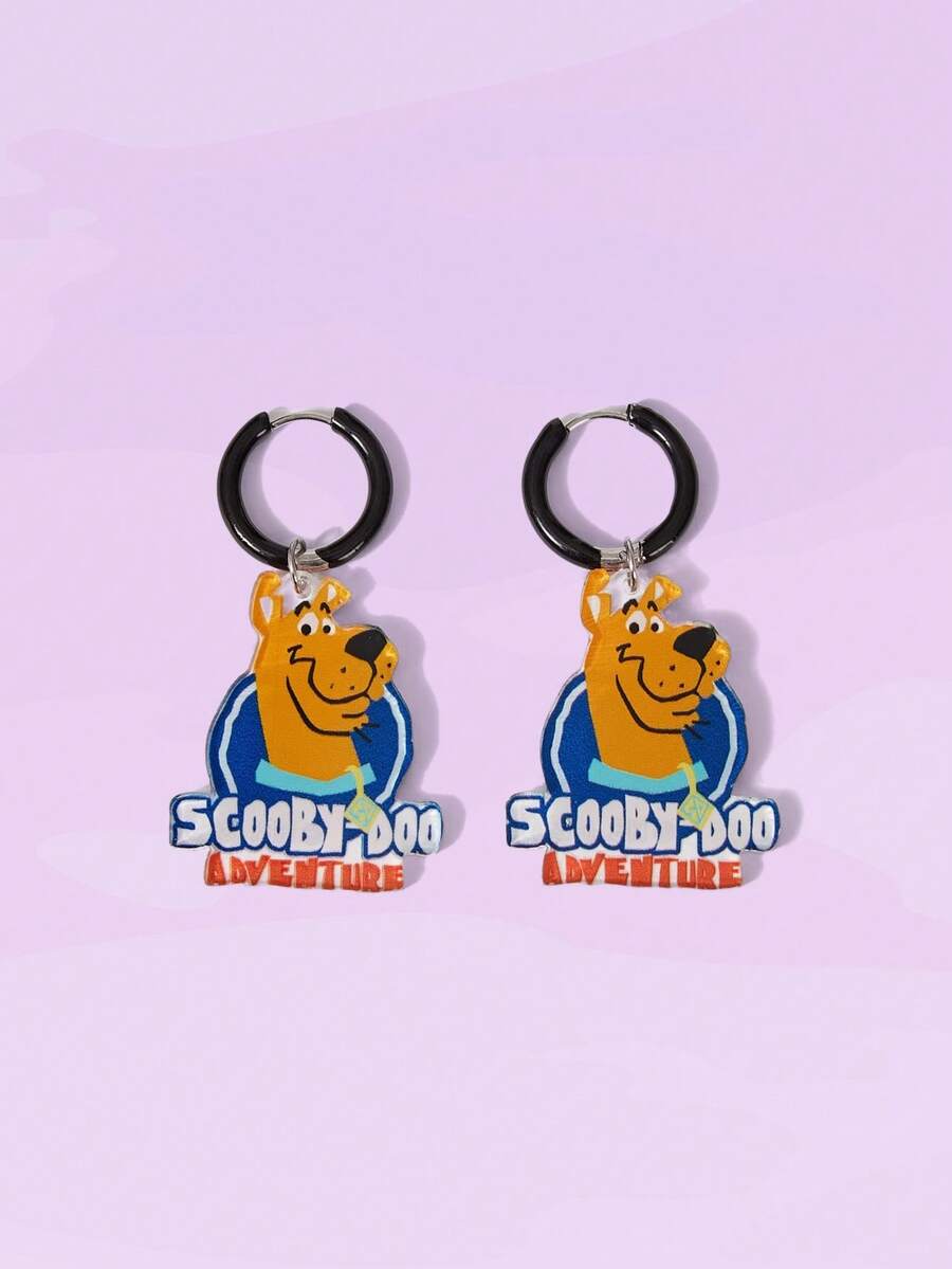 SCOOBY-DOO X SHEIN Pendientes colgantes para mujer - Multicolor - Ver 1