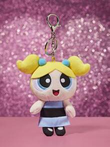 THE POWERPUFF GIRLS X SHEIN 1个立体毛绒钥匙扣，可爱站立造型，经典形状，适合挂在包包、钥匙链、书包等处，适合青少年、成人等，图案为泡泡、花花、毛毛。 - 彩色 - 查看 10