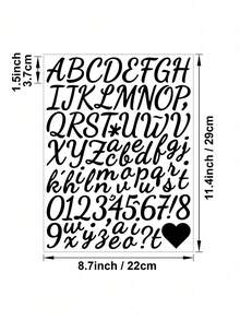 608 Pieces 8 Sheets Letters Stickers Self Adhesive Vinyl Letter Alphabet Number Stickers Mailbox Numbers Sticker, Decals For Classroom Decor, Sign, Door, Business (Black, 1 Inch,2lnch,0.5lnch))There Are Two Kinds Of Packing Quantity You Can Choose Respectively (8 Sheets 1 Set, 4 Sheets 1 Set), You Can Choose According To Your Needs.