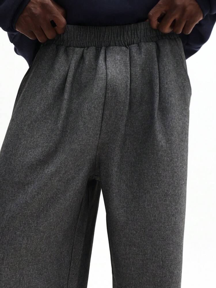 SUMWON Straight Fit Pleated Dress Pants With Classic Tailored Design For Professional Office Wear