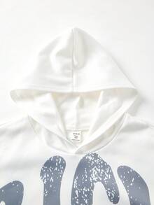 SHEIN 2 Stücke/Set Teenager Jungen Lässige Grafik Hoodie und Jogginghose Set