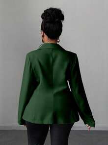 Maweii Bộ đồ công sở đi làm cỡ lớn dành cho nữ có thiết kế cà vạt, trưởng thành và quyến rũ - màu xanh lá - Xem 2