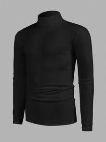 Manfinity NXTstreet 两件装男士休闲高领长袖T恤，秋冬 - 彩色 - 查看 8