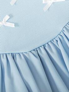 Sweetra Vestido de línea A de princesa de ballet con decoración de volantes y mariposa vintage para niñas bebé en verano, nuevo, en color negro - Azul - Ver 7