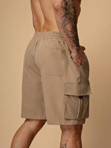 EASEVO 3-Pack Plus Size Men's Casual Loose Woven Shorts With Pockets - Multicolor - View 9