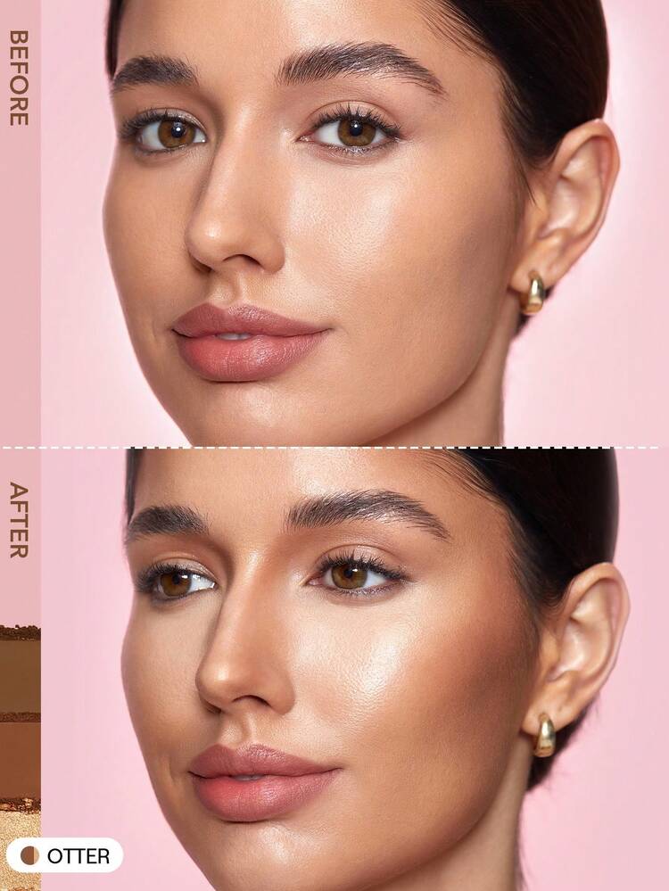 SHEGLAM Trio Hero Face Palette-Otter Contour 兩用多用途塑形粉 品牌 美容 化妝 化妝品 適合女性與女孩 完美搭配冬季春季 Y2K 時尚 流行 生日禮物 假期 派對準備就緒 最佳顏色 - Otter - 查看 3