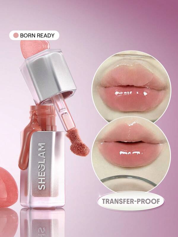 SHEGLAM Glass Lock Air Gloss-Born Ready Brand Beauty Makeup Face Paint Cosmetic For Women Girls Perfect For Fall Winter Ideal For Y2K Fancy Fashion Suitable For Birthday Christmas Present Party Ready Best Color