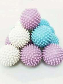 6Pcs Reusable Laundry Scrubbing Balls, Magic Anti-Tangled Lint Catcher, Hair And Fur Remover, Washer And Dryer Cleaning Balls, Non-Electric Soft Wash Tool, Wash Ball For Removal Of Cat & Dog Hair, Fur And Lint - Multicolor - View 1