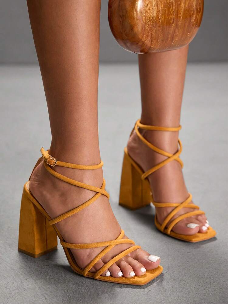 CUCCOO SZL Cuccoo Women Summer Casual Comfortable High Heel Sandals, Versatile For Daily Wear