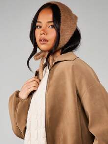 MISSGUIDED Faux Fur Head Wrap Hood Scarf Winter Warm Cozy Fashion Accessory Fall Cold Weather Neck Warmer