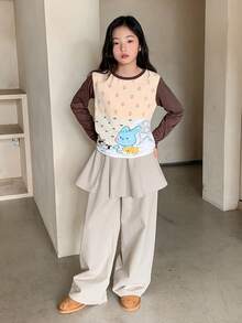 Dazy Kids Conjunto de camisetas para niñas preadolescentes, otoño