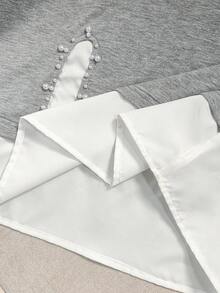 Modelyn 1pc Black Long Sleeve Sweatshirt For Women, Fashion Studded Design Top - Grey - View 6