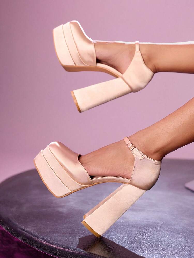 CUCCOO LuxiPop Shiny Patent Leather High Heel Pumps, Elegant Platform Heels For Music Festivals, Halloween, Christmas, Party, Nightclub