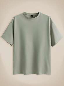 EASEVO 3pcs/Set Men Plus Size Solid Color Plain Nice Knitted Casual Short Sleeve T-Shirt, Regular-Fitting With Round Neckline, Perfect For Summer Daily Wear, Going Out