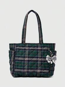 ROMWE Grunge Punk 时尚女士手提包，适合日常通勤 - 綠色 - 查看 1