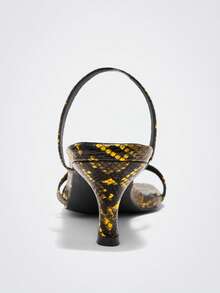 Maija Giày cao gót quai da rắn cho nữ, đa năng khi đi làm - Nhiều màu - Xem 3