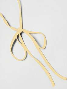 SHEIN Clasi 女式黑色无袖露背裹身连衣裙 - 黃色 - 查看 4