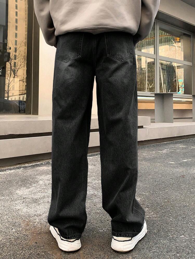 Men's Casual Commuter Washed Straight Leg Jeans