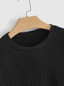 Manfinity NXTstreet 2件装男士纹理休闲长袖T恤，适合日常穿着，男士毛衣上衣，休闲上衣，男士长袖针织衫，秋季服装 - 彩色 - 查看 4