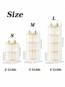 1 件装 2/3/4 格悬挂式收纳袋 透明可拆卸储物袋 适用于手提包、钱包、衣柜整理 节省空间方案 适用于卧室、客厅、宿舍 - 彩色 - 查看 2