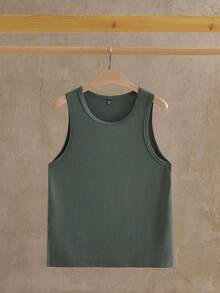 HIMLAND 3pcs Pack Men's Fashion Knitted Casual Summer Simple Tank Top