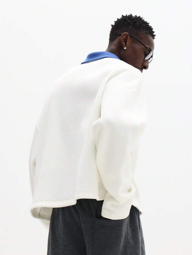 Boxy Polo With Contrast Collar