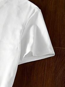 Manfinity Unisex Men's Knitted Casual Daily Loose Print Short Sleeve T-Shirt Sets, Fashionable And Young, Couple Things