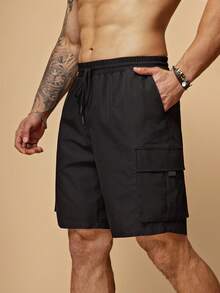 EASEVO 3-Pack Plus Size Men's Casual Loose Woven Shorts With Pockets - Multicolor - View 4