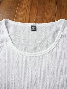 Manfinity NXTstreet 男士休闲提花针织修身无袖背心（2件装），男士背心多件装，针织背心2件装，纹理肌肉背心套装，华夫格针织A字背心套装，男士健身背心组合，夏季无袖衬衫套装，罗纹打底衫套装，黑白背心，休闲运动上衣套装，男士纹理针织背心2件装，优质华夫格无袖A字背心，黑白多件装，适合休闲和健身穿着，男士背心，男士无袖上衣，无袖T恤，男士针织背心 - 黑與白 - 查看 6