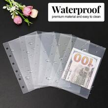 5个A6/A7活页夹分隔袋，左开口索引页，可收纳票据/现金/纸币，防水PP材质整理袋，返校必备 - 彩色 - 查看 10